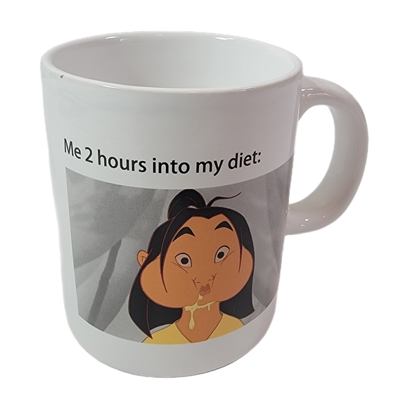 Disney Other - 16 oz Disney Mulan Meme Diet 16 oz Ceramic Coffee Mug
